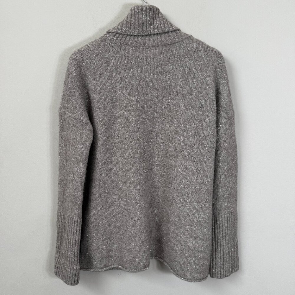 All Saints Wool Turtleneck Sweater Pullover Women's Small Gray Silver Soft NWOT - Picture 10 of 13